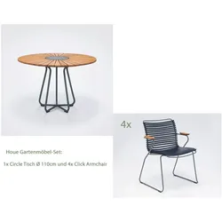 Houe Circle Gartentisch Ø110 cm Set1 mit 4 Stühlen