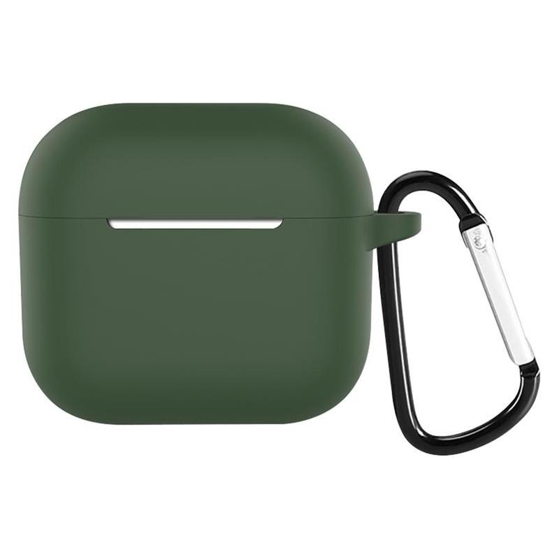 Devia Silicone Suit Case tmavě zelená / Pouzdro / Apple AirPods 3 / Silikonové (Kopfhörer Hülle) (6938595351112)