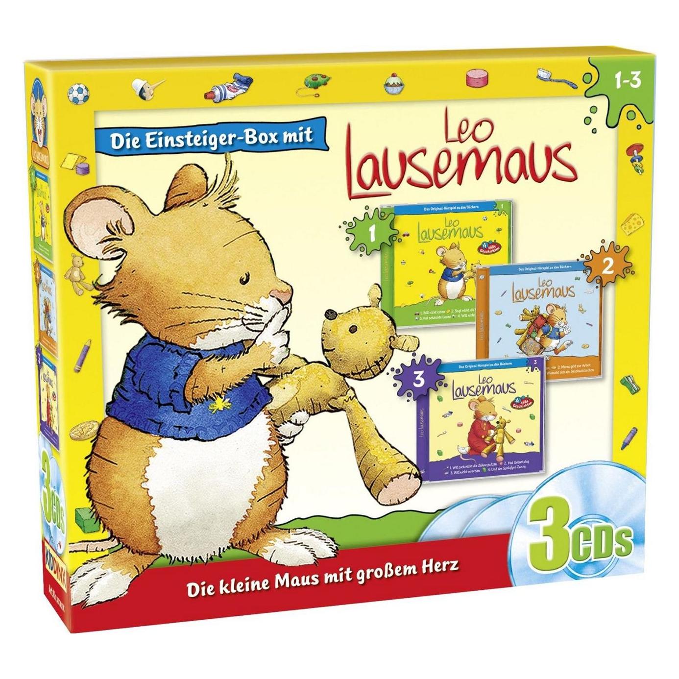 Kiddinx Leo Lausemaus 3 Cd Box (Leo Lausemaus, Deutsch) (12186)