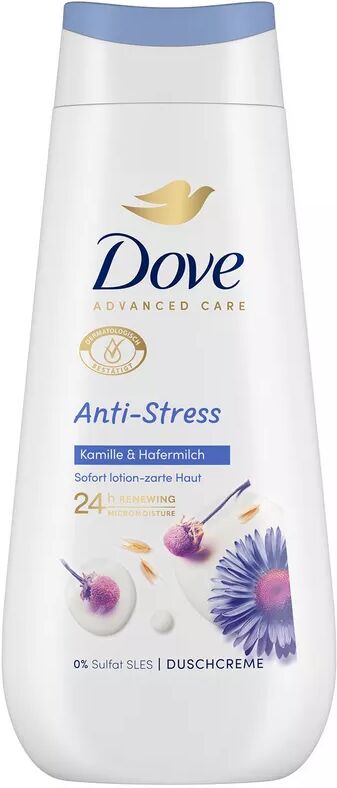 Dove - Pflegende Duschcreme, Advanced Care Anti-Stress mit Kamille & Hafermilch, 225 ml