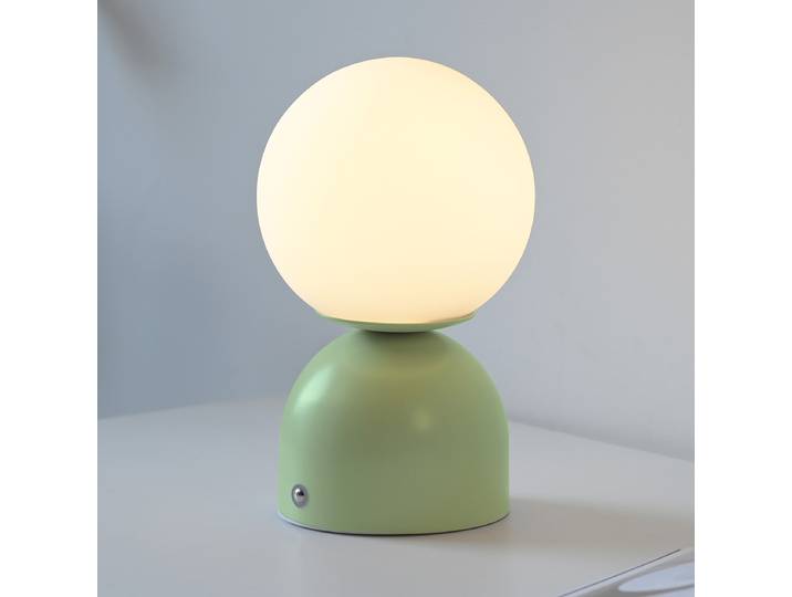 Lampe de table LED Rudi 12 x 20 x 12cm Vert/Vert Matériau : Verre, Métal, Matière plastique Surface en métal : Laqué Type de matière