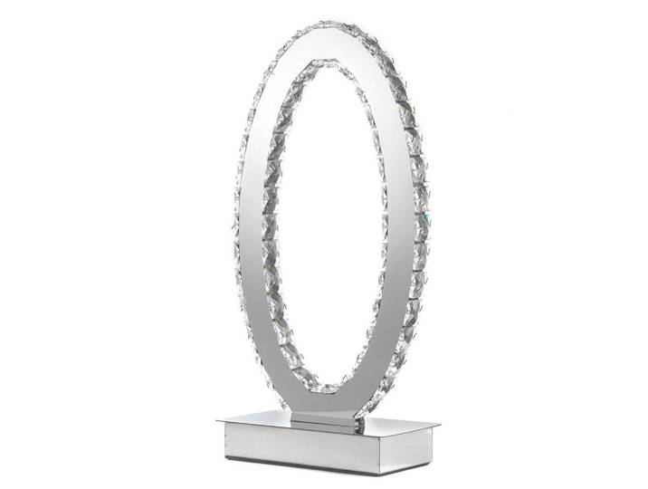 Led-Tischleuchte, Chromfarben, Metall, Glas, 40 cm, Lampen & Leuchten, Innenbeleuchtung, Tischlampen