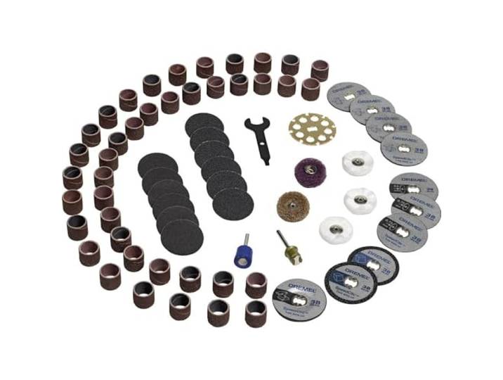 Dremel SC725 EZ SpeedClic Kit - Coffret de 70 Accessoires pour Outils Multifonction Rotatifs pour Découper\, Poncer\, Graver\, Meuler\, Nettoyer\, Sculpter et Polir\, Gris