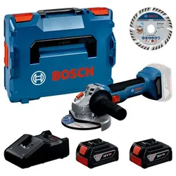 Werkzeug-Set: GWS 18V-8 + 2x GBA 4.0Ah + GAL 18V-40 + Trennscheibe 125 in L-BOXX