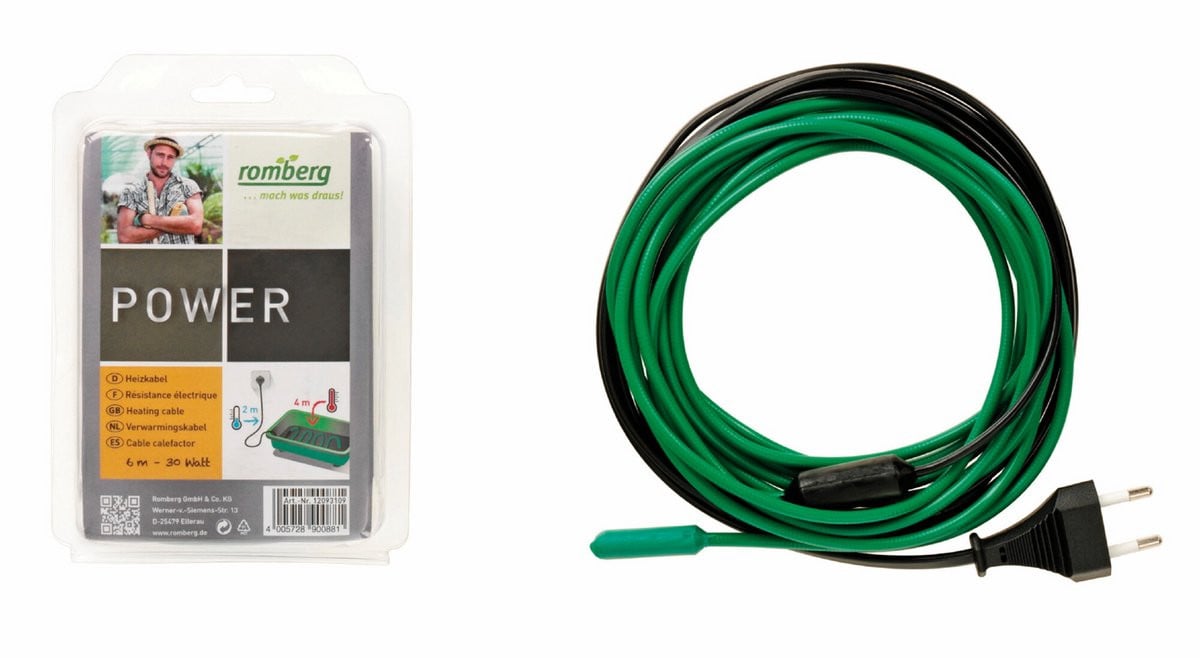 Romberg verwarmingskabel M 6 m met 4 m verwarmbaar, 30 watt
