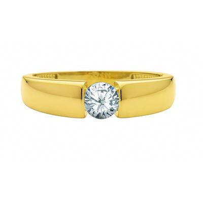Solitärring ADELIA´S "Solitärring 333 Gold ( 8K ) mit Zirkonia" Gr. 60, gold, Fingerringe, Damen, 60, Gold, Goldring Diamant