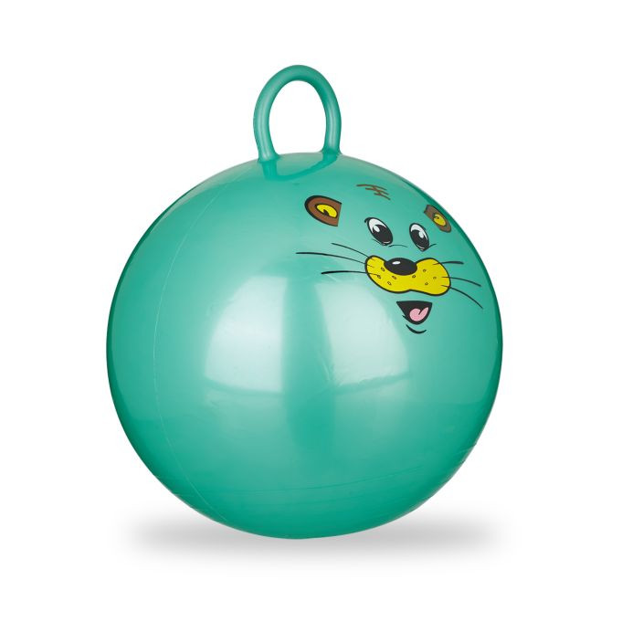 Relaxdays 10x Skippybal voor kinderen, groen, PVC