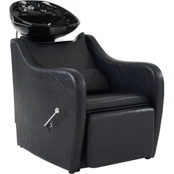 Barberpub Friseurwaschbecken Waschplatz, Shampoo-Stuhl, Rückwärtswaschsessel Salon Friseursessel Waschsessel für SPA Salon 9090 (Schwarz)