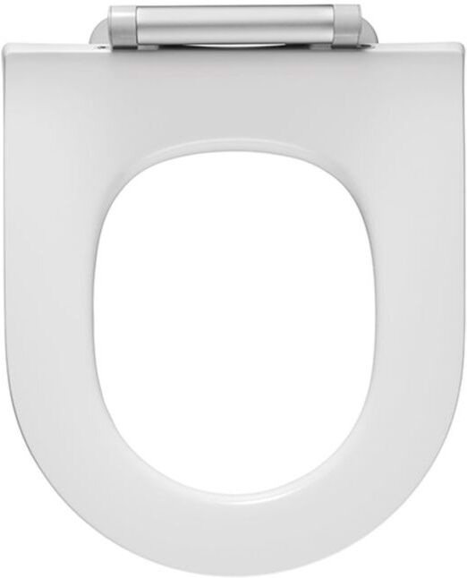 Pressalit Projecta D Solid Pro WC-Sitz 1007011-DG4925 weiß polygiene, Kombi-Scharnier DG4, Edelstahl, ohne Deckel, mit Absenkautomatik