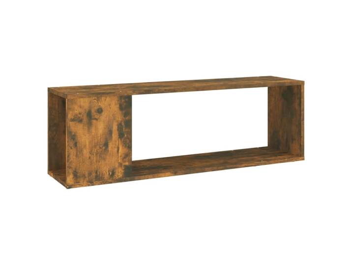 Meuble tv multimédia étagère 100 x 24 x 32 cm bois marron