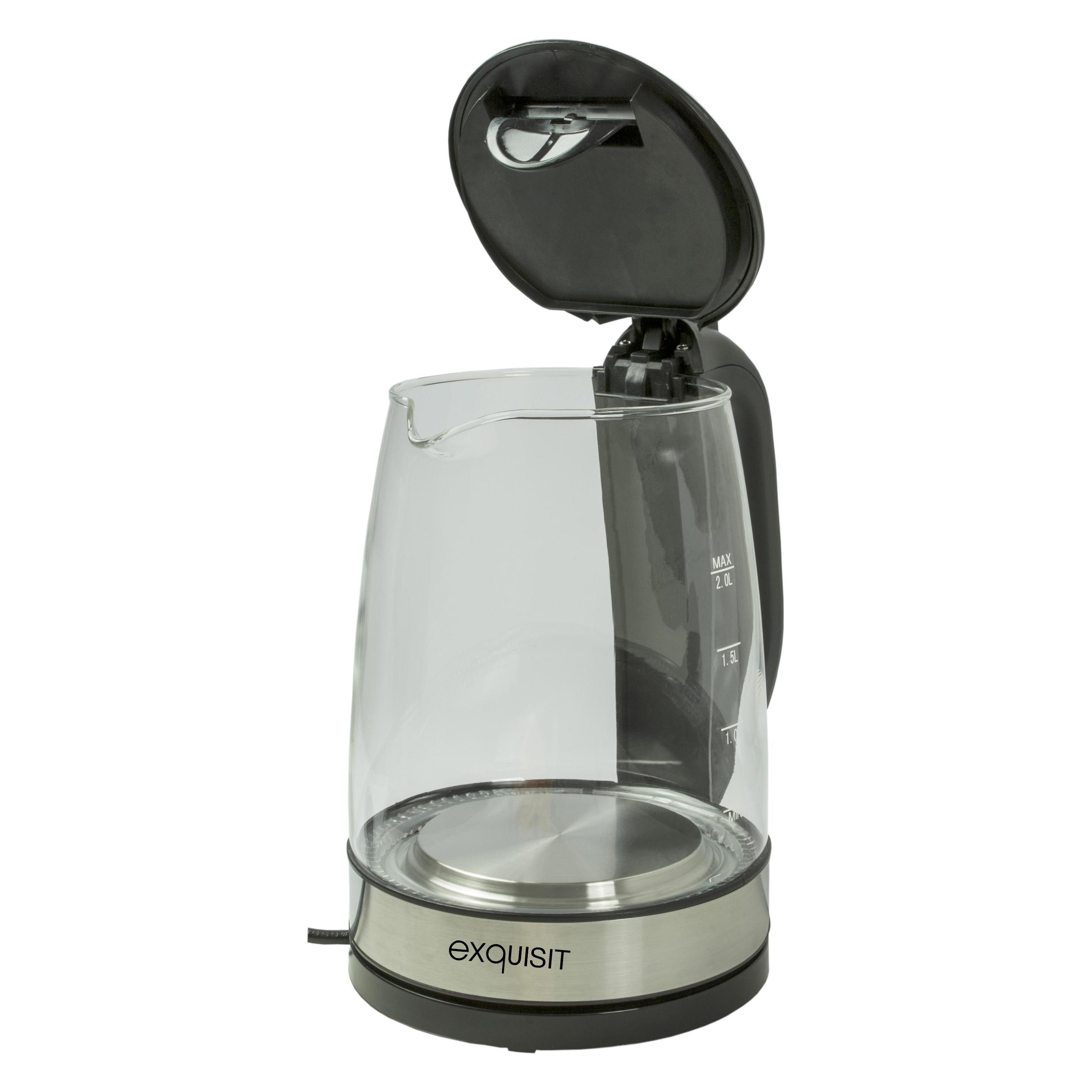 Exquisit WK 3501 5010060, glas/edelstahl/sch (2 l) (5010060)