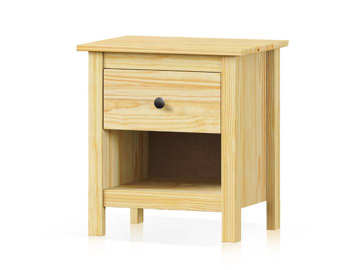 TOBINO Nachtkommode mit 1 Schublade, Material Massivholz