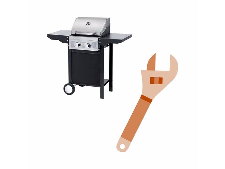 Novamatic BBQ 200 montiert Gasgrill – edelstahl / schwarz