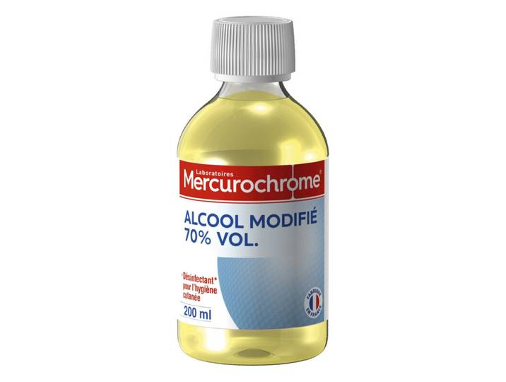 MERCUROCHROME Désinfectant Alcool Modifié 70% 200ml