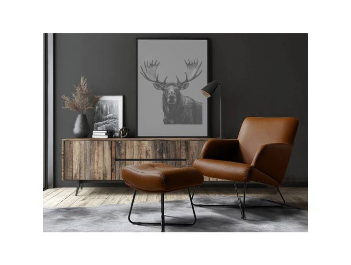 Livetastic Sesselset, Cognac, Metall, Echtleder, Semi-Anilinleder, 67x87x74 cm, Lederauswahl, Wohnzimmer, Sessel, Sonstige Sessel