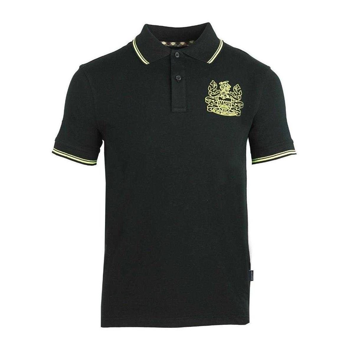 Aquascutum Unisex Volwassen Crest Poloshirt (Zwart/Wit)