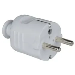 PCE 08279 Schutzkontaktstecker PP 2SL Tülle zentral IP20 grau