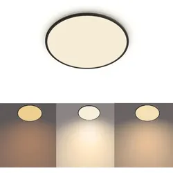 Schwarze Superslim Philips myLiving LED Deckenleuchte ø55cm warmweißes Licht mit Eye Comfort & Dimmen in Stufen
