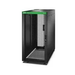 APC Easy Rack 600mm/24HE/1000mm mit Dach, Seitenwand, Rollen, Füßen und 4 Halterungen, ohne Boden, schwarz (ER6402)