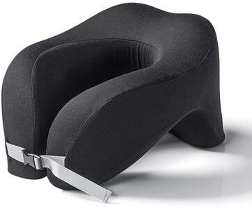 Friendly Fresh Finds Pure Memory Foam U Shape Travel Pillow For Neck Support Perfect For Airplane, Office, And Naps black