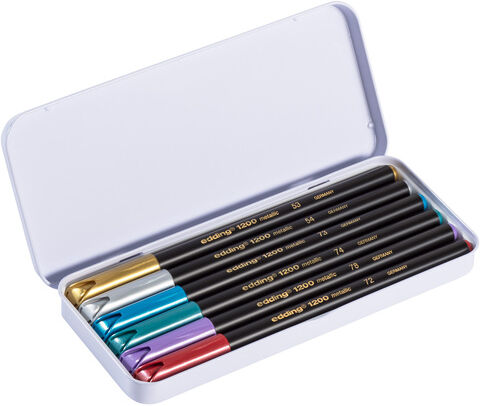 edding Filzstifte "Metallic", 6 Stifte