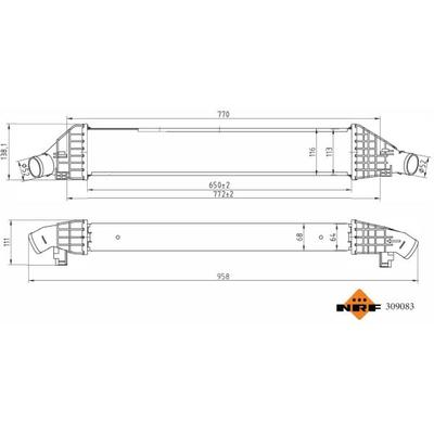 NRF Ladeluftkühler 309083 für Fiat