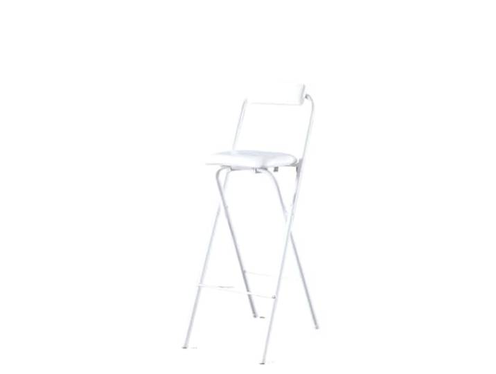 Hocker Klappbar Tragbare Klappbare Barstühle Mit Hohem Fuß Und Thekenstuhl Mit Rückenlehne, kompaktem Empfangs- und Angelsitz, leicht(White-80cm)