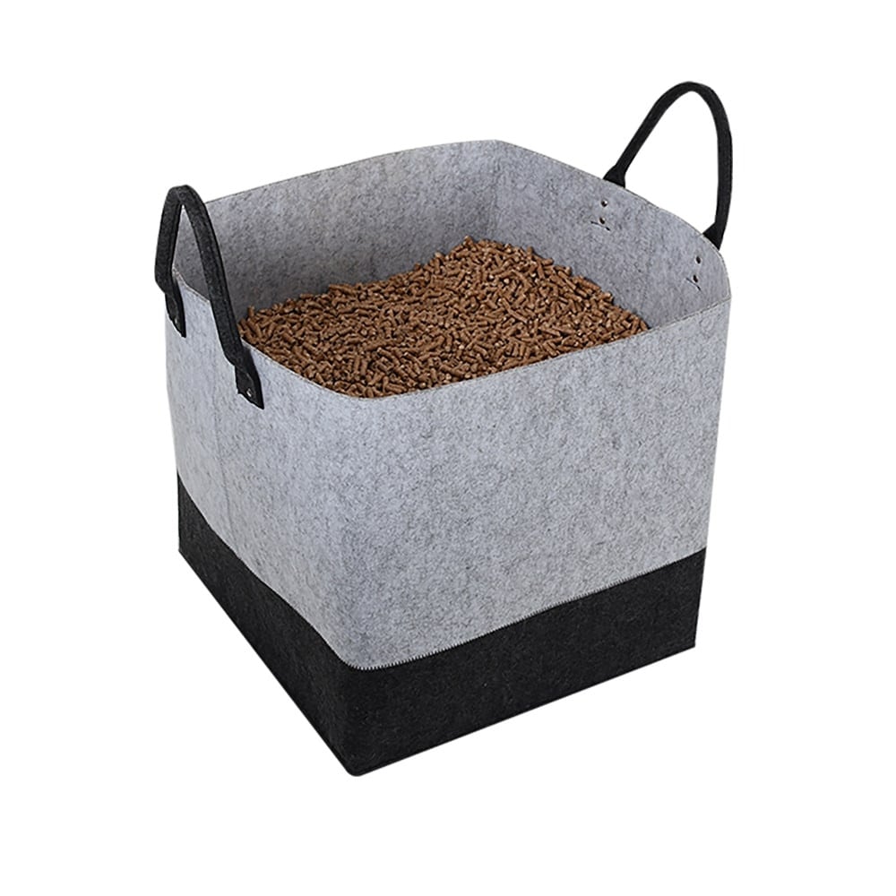 EDA Pelletzak van vilt, 60 liter, grijs/zwart, EDA Plastiques