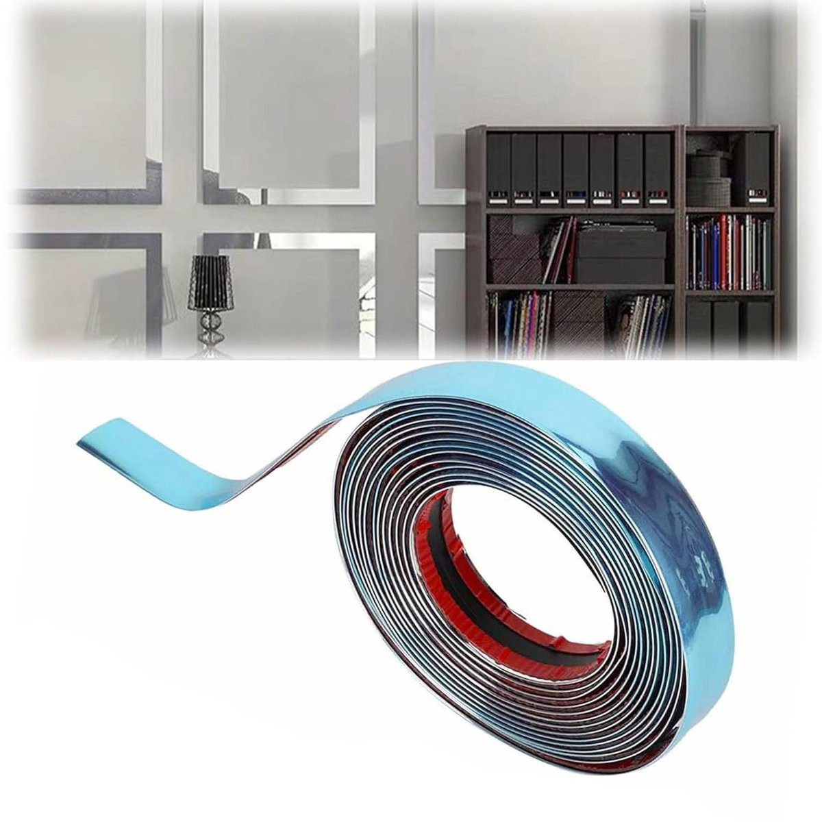 Decoratieve Zelfklevende Mouldings voor Spiegels en Meubels, Flexibele Wandafwerking en Sealing Strips, 5 m, Breedte: 12 mm