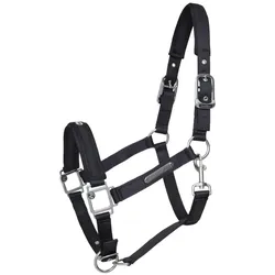 Kieffer Nylonhalfter unterlegt - Stallhalfter Satin Shine, Schwarz - Pony