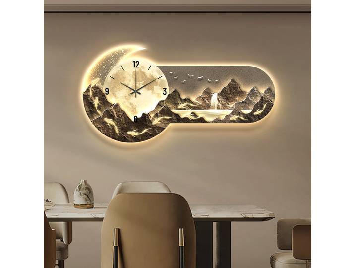 Design horloges murales de luxe salon Led esthétique minimaliste montre murale silencieux mode nordique Horloge murale décoration de chambre
