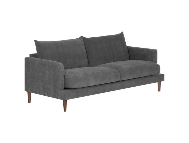 Mid.you 3-Sitzer-Sofa, Grau, Holz, Birke, massiv, Füllung: Schaumstoff, Polyethersulfon (PES),Schaumstoff, Polyethersulfon (Pes), 206x82x97 cm, Made in Europe, Wohnzimmer, Sofas & Couches, 3er Sofas