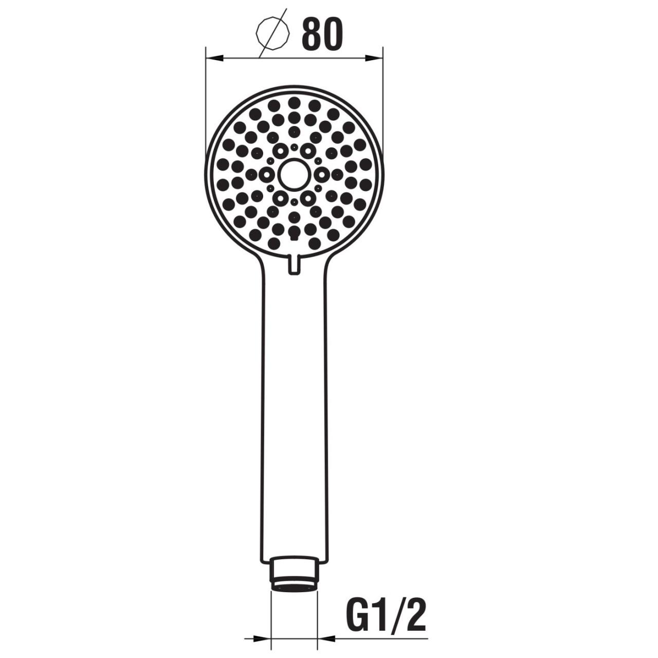 LAUFEN Handbrause Stella 80 3F, PVD Edelstahl-Optik gebürstet, 3 Strahlformer Verkalkungsarm H3619850903311