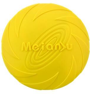 Multisell Products Hub Interactive Flying Disc Toy For Dogs Durable Multifunctional Pet Training & Outdoor Play Disc For Puppies yellow