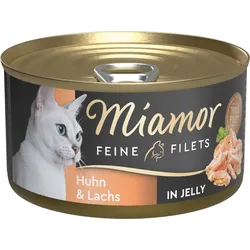 Miamor Miamor Feine Filets Huhn & Lachs in Jelly 24x100 g