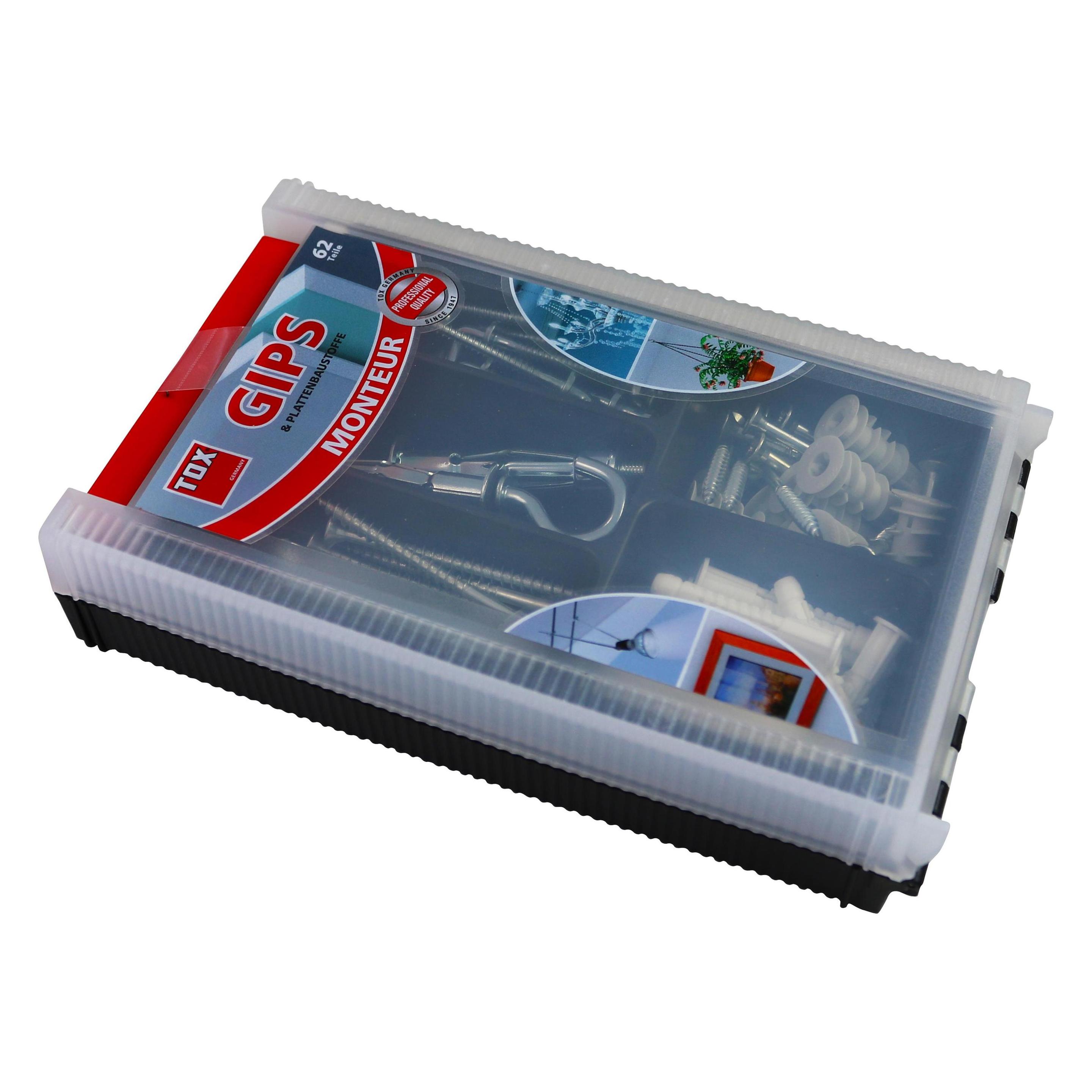 Tox Hohlraum-Sortiment Monteur Gips (62 Stk.) (094901061)