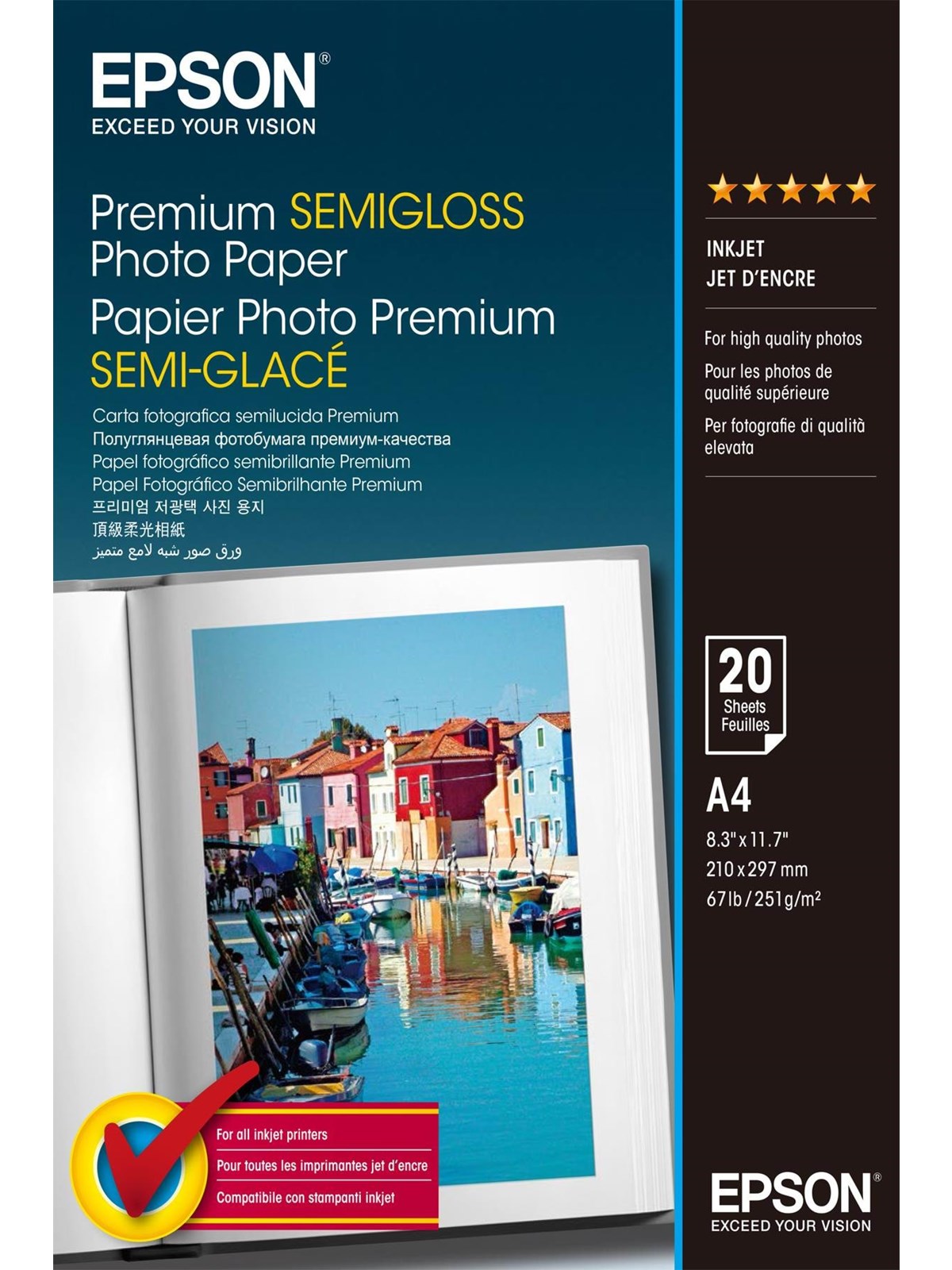 Epson Premium Semigloss Photo Paper (20 Sheets)
