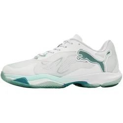 PUMA Vantage Nitro W+ Game On Handballschuhe Damen 02 - PUMA white/baltic sea blue/fresh water 38