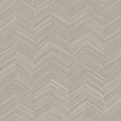 York Wallcoverings Raised Chevron Taupe Wallpaper