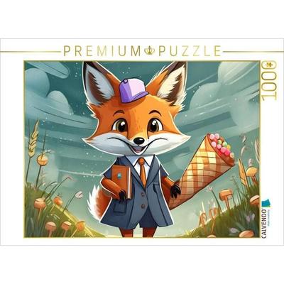 CALVENDO Puzzle Ein Schlaufuchs bei der Einschulung | 1000 Teile Lege-Größe 64x48cm Foto-Puzzle für glückliche Stunden