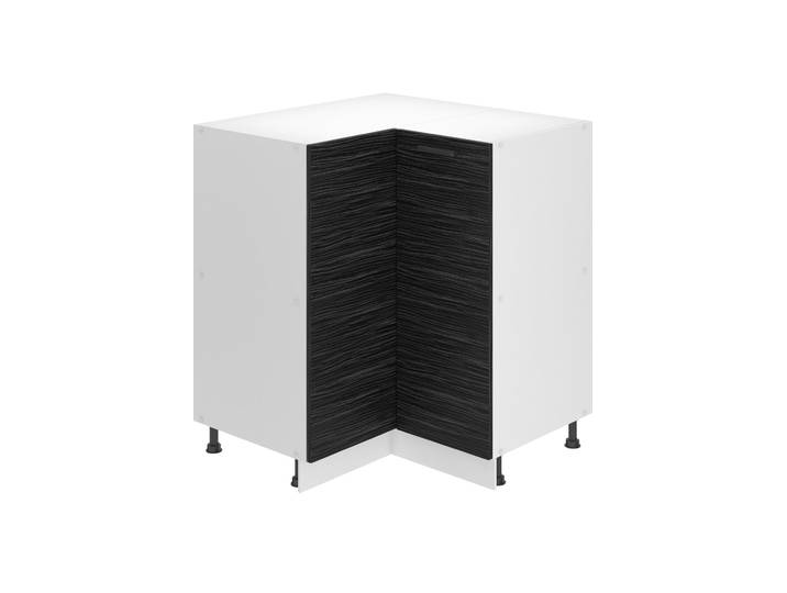 Belini Armoire basse de cuisine\, armoire basse de cuisine largeur 90 cm. SNP Armoire basse de cuisine sans plan de travail. Armoire d'angle cuisine 1 porte\, ébène royal