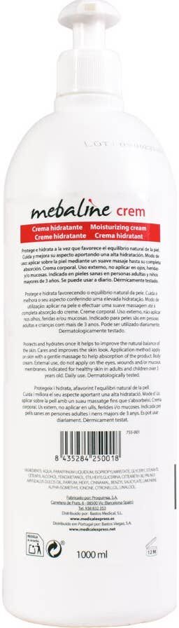 Mebaline Crema Hidratante Corporal 1 L