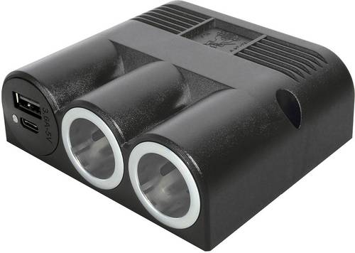 ProCar Aufbaudreifachsteckdose mit Power USB-C/A Doppelsteckdose 12 oder 24 V/DC