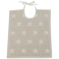 framsohn Kinderlätzchen 'Organic Stars' 32 x 36 cm Beige