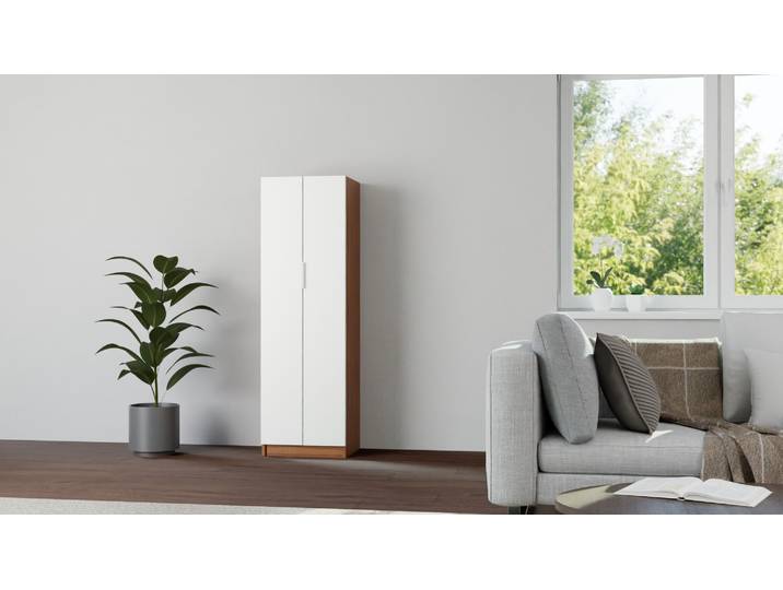 Kleiderschrank 50 cm breit Premium Dekore Nuss­baum