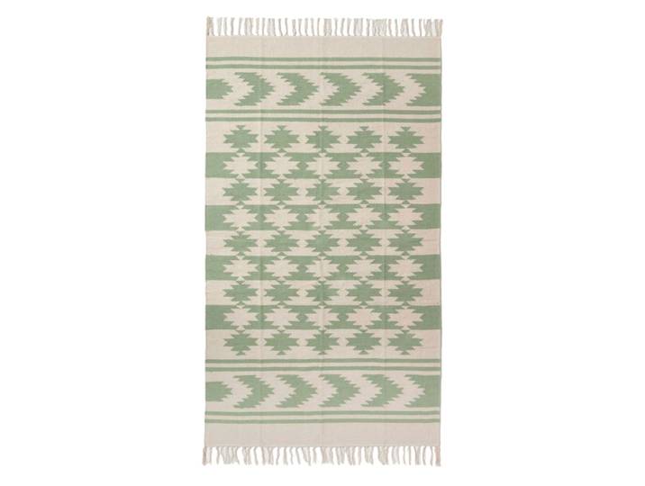Tapis kilim en coton vert 240x300 cm