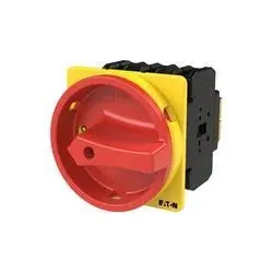 Eaton EP-400924 P3 Hauptschalter, 80 A, Einbau, 3-polig, Form EA/SVB, rot, Türkupplungsdrehantrieb P3-80/EA/SVB EP400924