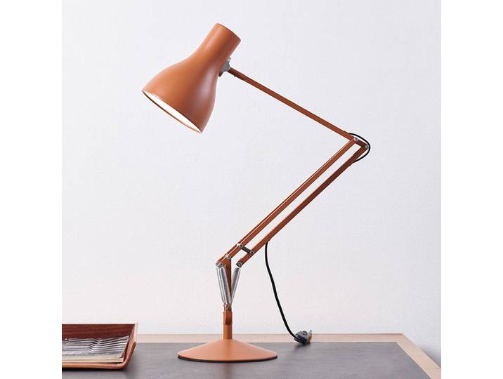 LED-bureaulamp Type 75, bruin / roest, Werkkamer / Kantoor, Aluminium, Industrieel design, LED bureaulamp