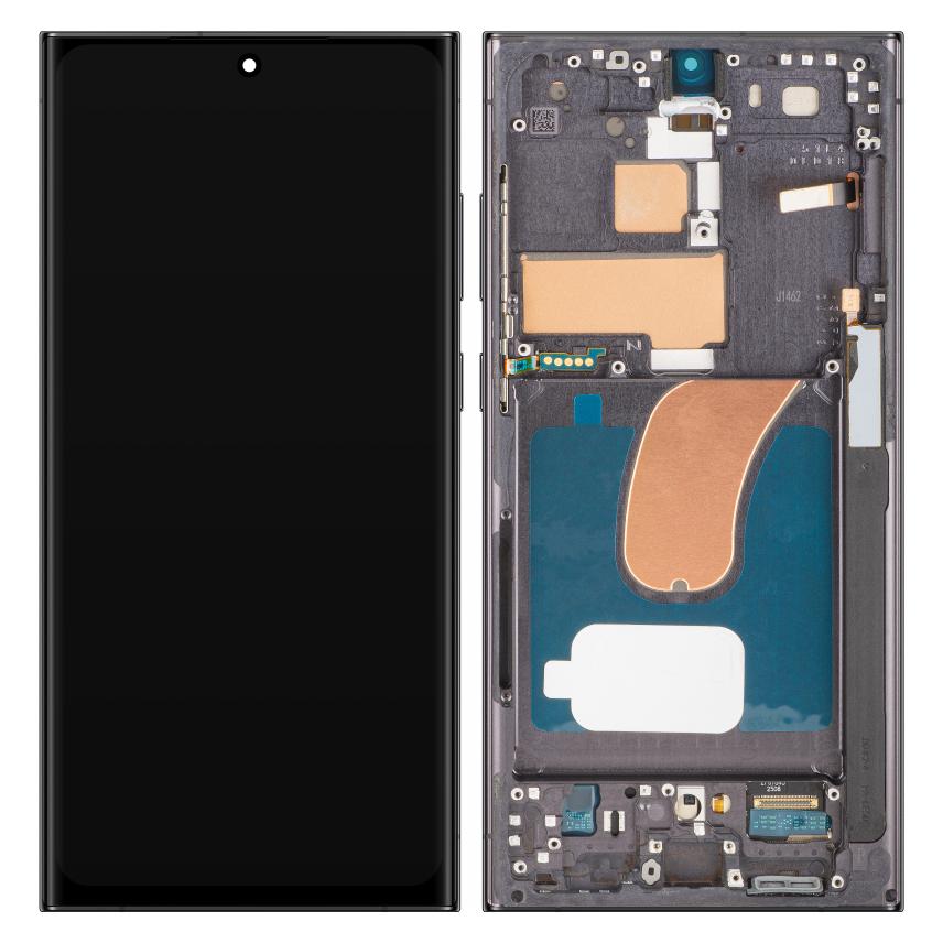 MP Display Unit fur Galaxy S23 Ultra S918, OLED Version, Aftermarket, Black (Display) (65280318)