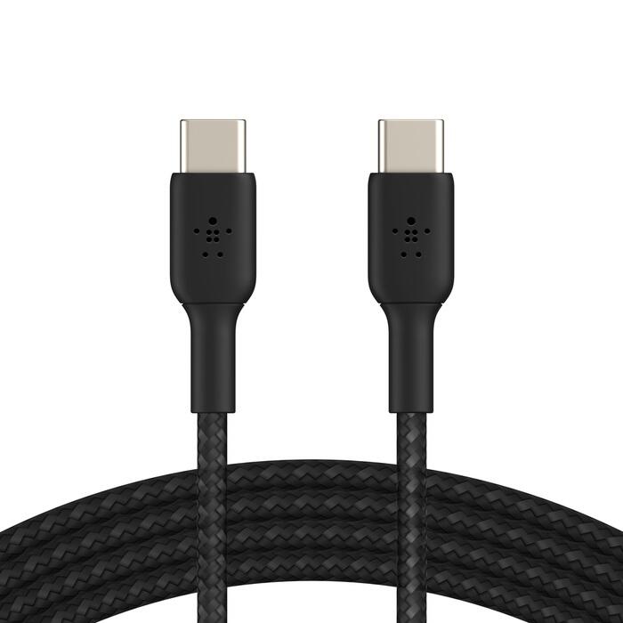 Belkin BoostCharge geflochtenes 1 m USB-C/USB-C Kabel, schwarz CAB004BT1MBK